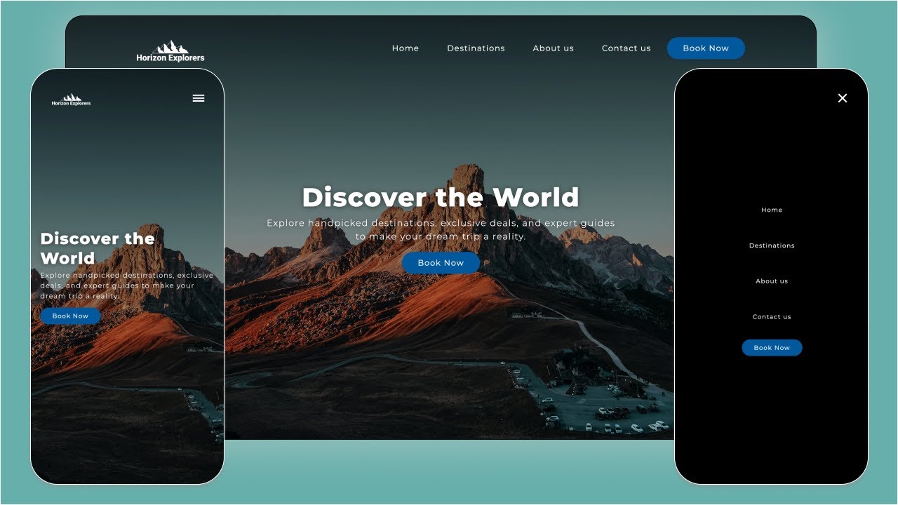 How to Build a Modern Website using HTML, CSS and JavaScript | Fully ...