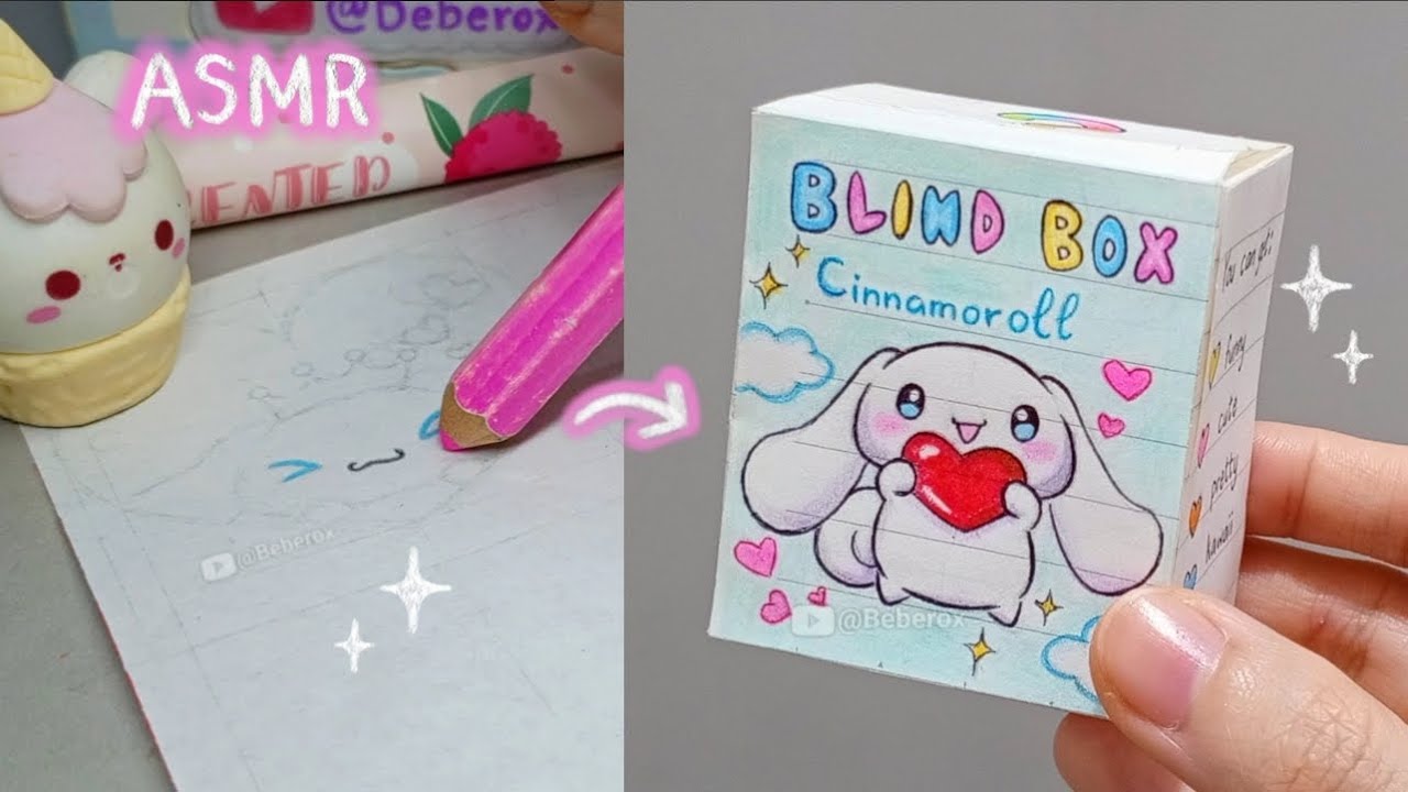 ✨ Paper DIY Blind Box Unboxing 💖 CINNAMOROLL | ASMR | Drawing 