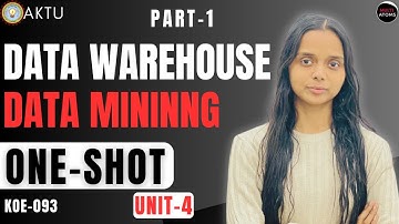 Data Warehouse & Data Mining | Unit-4 Part-1  One Shot | KOE-093 | PYQ Solutions | Aktu Exam