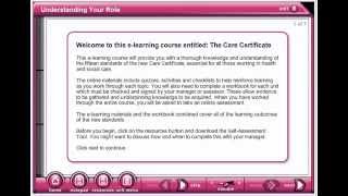 Care Certificate Online Course with printable workbooks (demo)