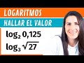 Ejercicios de Logaritmos #1 - Hallar el valor de los logaritmos