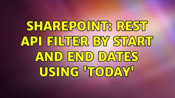 Sharepoint: REST API filter by start and end dates using 