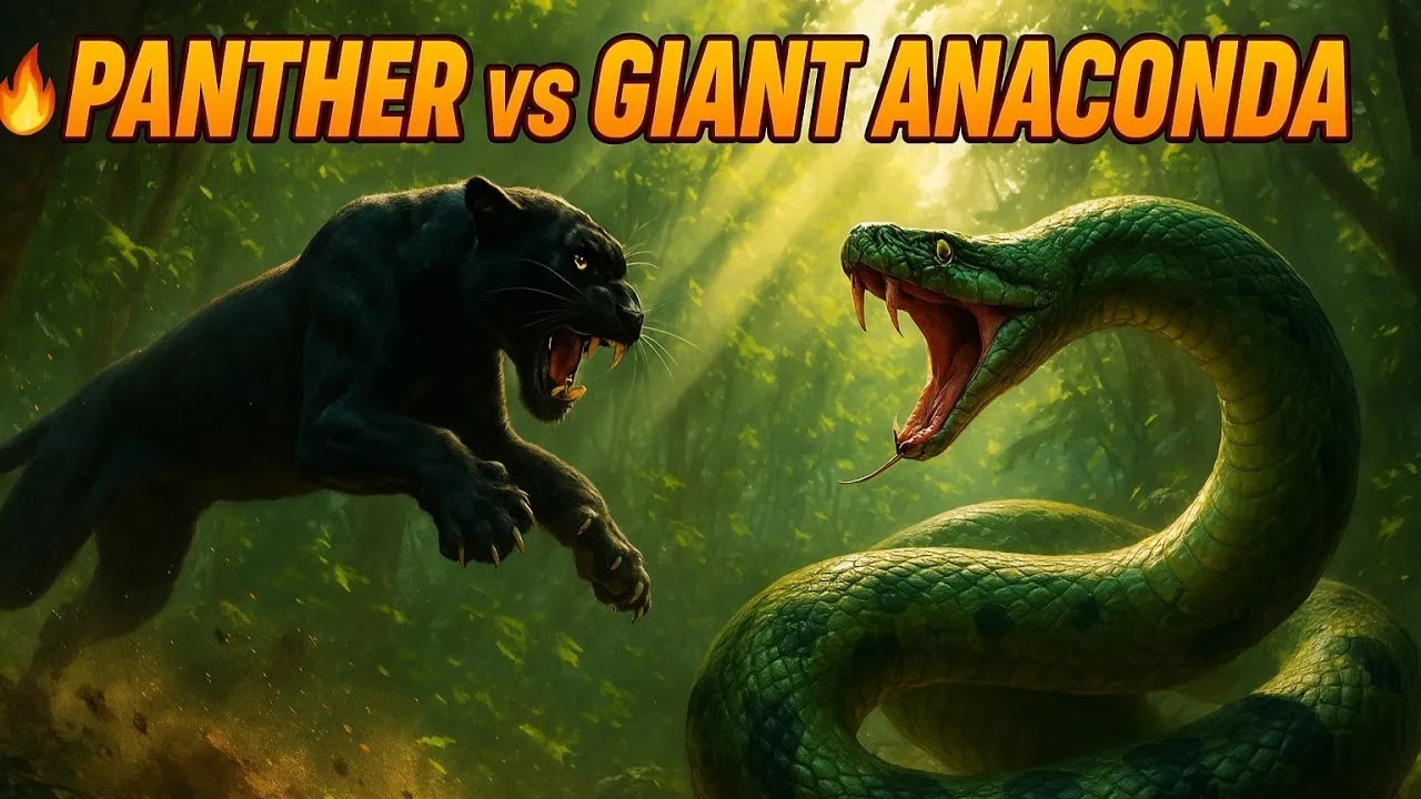 Panther vs Giant Anaconda – The Untold Battle of the Amazon Jungle