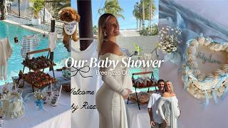 Baby Shower Vlog | Prep, DIY, Opening Gifts 🩵👼🏼