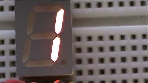 7 segment display on adruino uno from 0 to 9