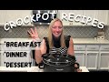 3 Dump and Go Crockpot Recipes. Breakfast, Dinner and Dessert!