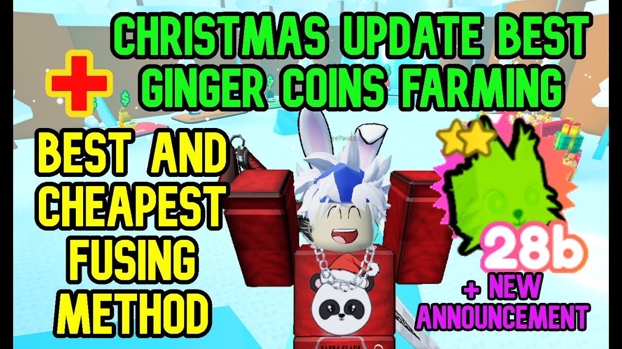 BEST GINGERBREAD COINS FARM + BEST FUSING METHOD ! Pet Simulator X