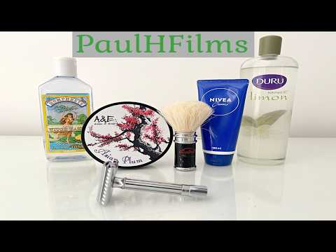 Merkur Progress 500C Adjustable DE Razor A&E Asian Plum Shaving Soap