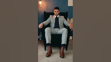 Styling chelsea boots with suit💯🔥 #shorts #mensfashion #fashion #viral #chelsea #styling