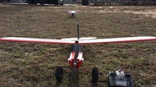 Multiplex FunCub With Rear Facing Cam Being Chased By Blade 350QX (1-17-15)