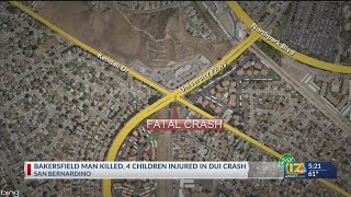 Bakersfield man killed, 4 children seriously injured in DUI crash in San Bernardino