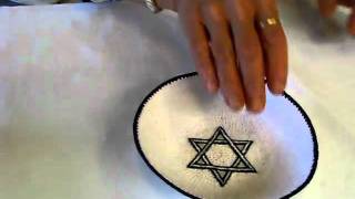 Embroidered Star of David Kippot