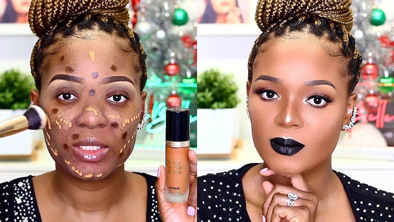 PHOTO-READY ACNE COVERAGE, OILY SKIN HOLIDAY SMOKEY MAKEUP | OMABELLETV ...