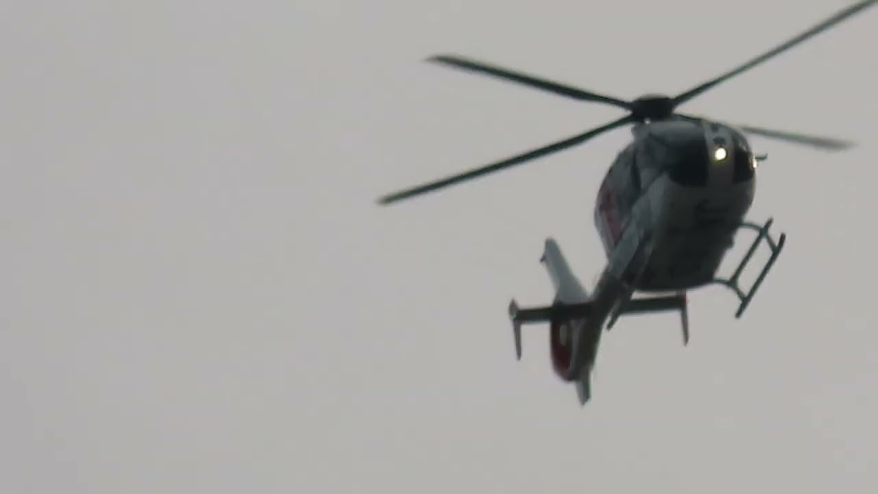 中日本航空ドクターヘリJA116D（Eurocopter EC135P2 ※ADS-Bなし）前で脇で後ろで旋回しながら家の真上を繰り返し通過③2025年12月23日（火）【2か月8日ぶり】【25分】