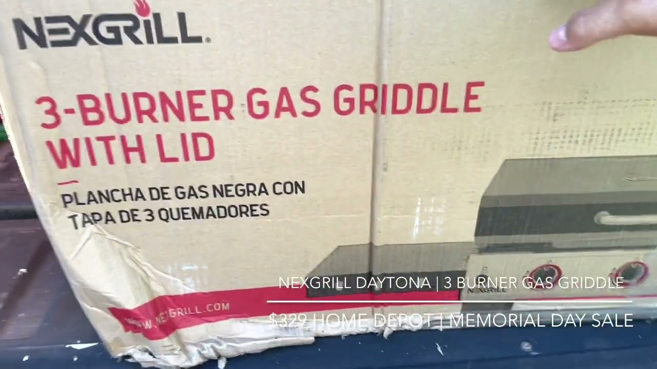 Unboxing NEXGRILL Daytona 3 Burner Gas Griddle Memorial Day Weekend