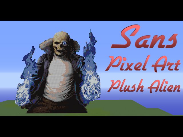 Minecraft Pixel Art Templates: Sans - Undertale