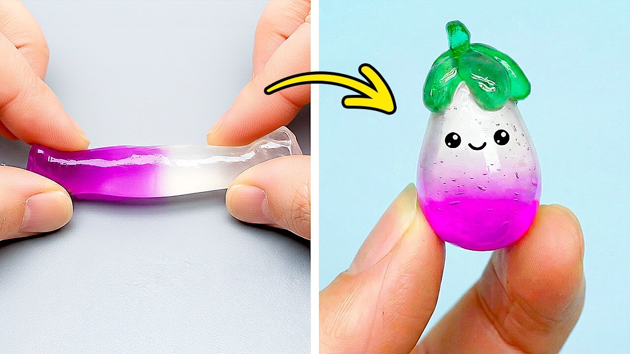 💜 KERAJINAN MINI IMUT 🎨 DIY Kerajinan dari Nano Tape & Kreasi Slime ✨