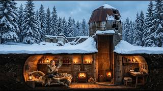 After Losing Her Home, She Built Inside An Abandoned Silo… Then Winter Arrived...