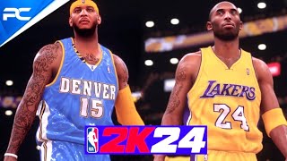 NBA 2K24 MOD GAMEPLAY | Kobe Bryant vs Carmelo Anthony | Nuggets vs Lakers '09-'10 OT Full Gameplay