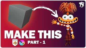 Making of Disney Pixar Inside Out 2 Anxiety Character In Blender - Part 1 | Toonixt Studios