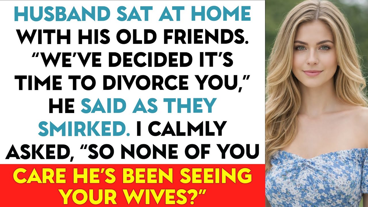 Husband Sat At Home With His Old Friends. “We’ve Decided It’s Time To Divorce You,” He Said As They…