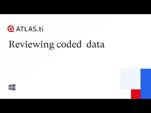 Reviewing coded data