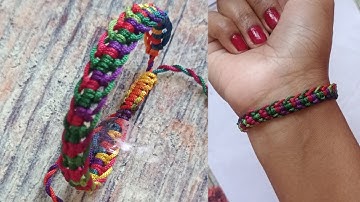 how to make bracelet at home || macrame bracelet tutorial || #bracelet #youtube #meenakshimalik