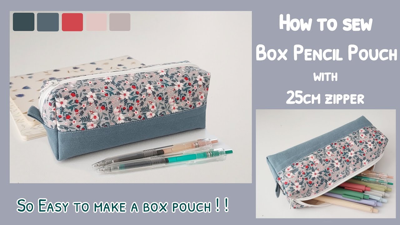How to make a mini pencil pouch, diy slim pencil case, mini pencil case  diy