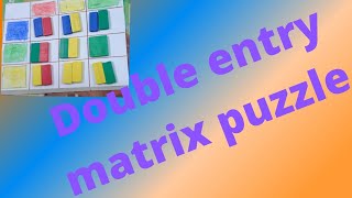 DIY Double entry matrix logic puzzle ....
