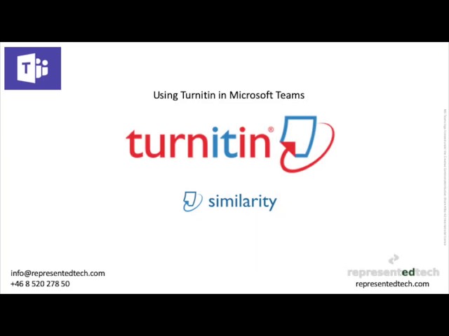 RepEd 5 minute demo: Turnitin in Microsoft Teams