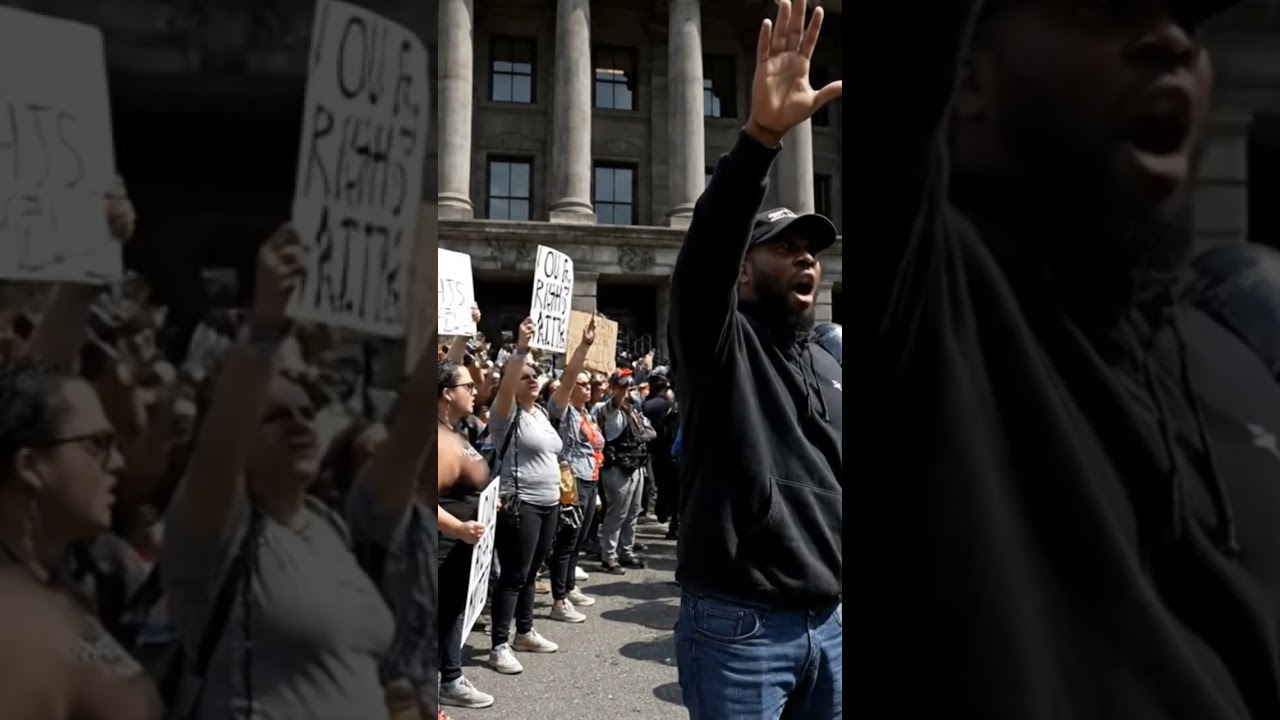 Rage outside the court Was justice denied or were rights defended 