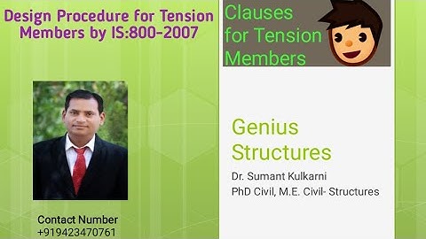 Design Procedure for Tension Members as per IS:800-2007