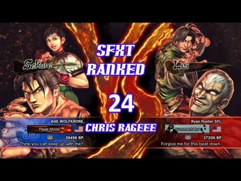 SFxT 2013 Ranked 24 AGE WOLFKRONE Jin Sakura Vs Ryan Hunter SFL Bryan Lei 