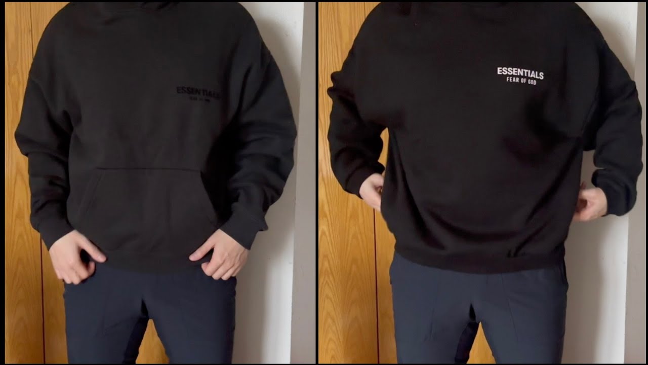 FW20 FEAR OF GOD ESSENTIALS CORE HOODIE CORE BLACK 無地 Fear Of God Essentials HOLIDAY 2024 Hoodie REVIEW and