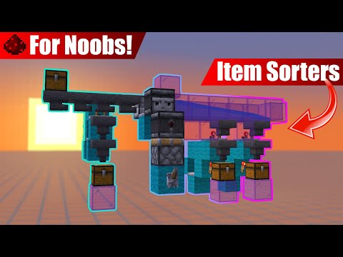 Non-Stackable & Stackable Item Sorters Explained | Redstone For Noobs