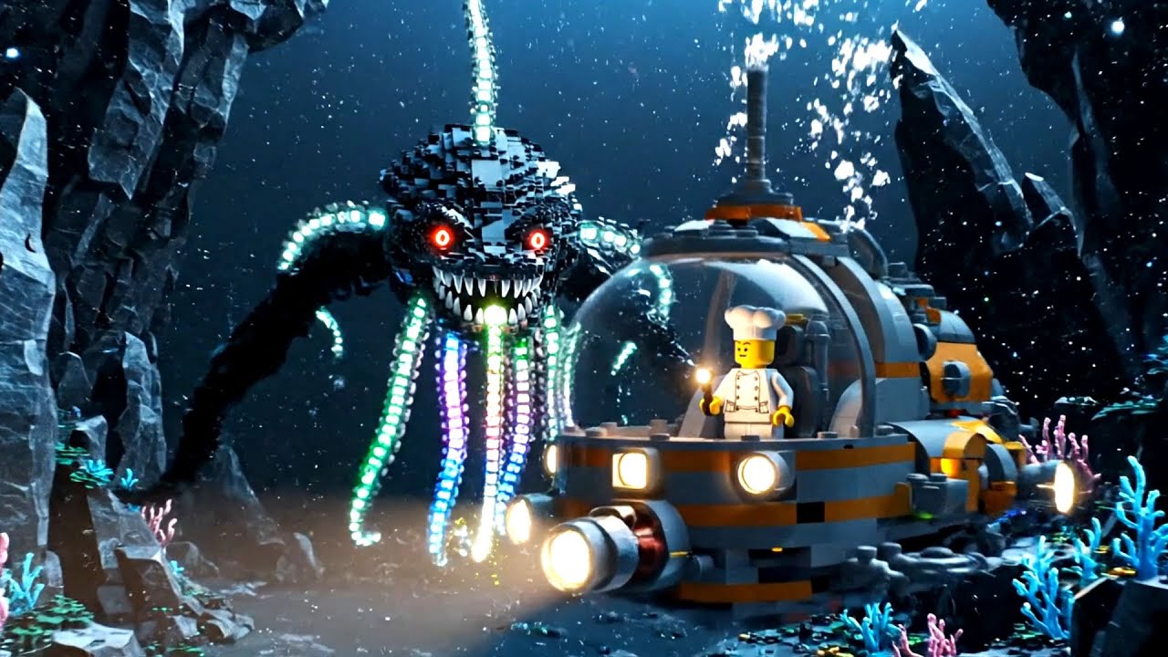 LEGO Deep Sea Hunt 🌌 Void Angler Leviathan • Epic LEGO Animation