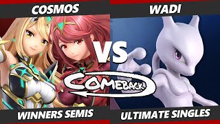 The Comeback Winners Semis - Cosmos (Pyra Mythra) Vs. WaDi (Mewtwo, ROB) SSBU Ultimate Tournament