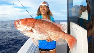 Catching our Limit RED SNAPPER!  CRAZY SHARK Action!