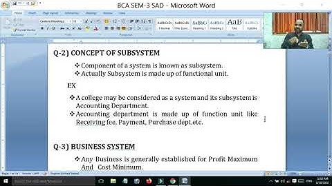 SY BCA. SEM-3,SYSTEM ANALYSIS AND DESIGN-PART-1,Parangat College  Maharshi Gurukul