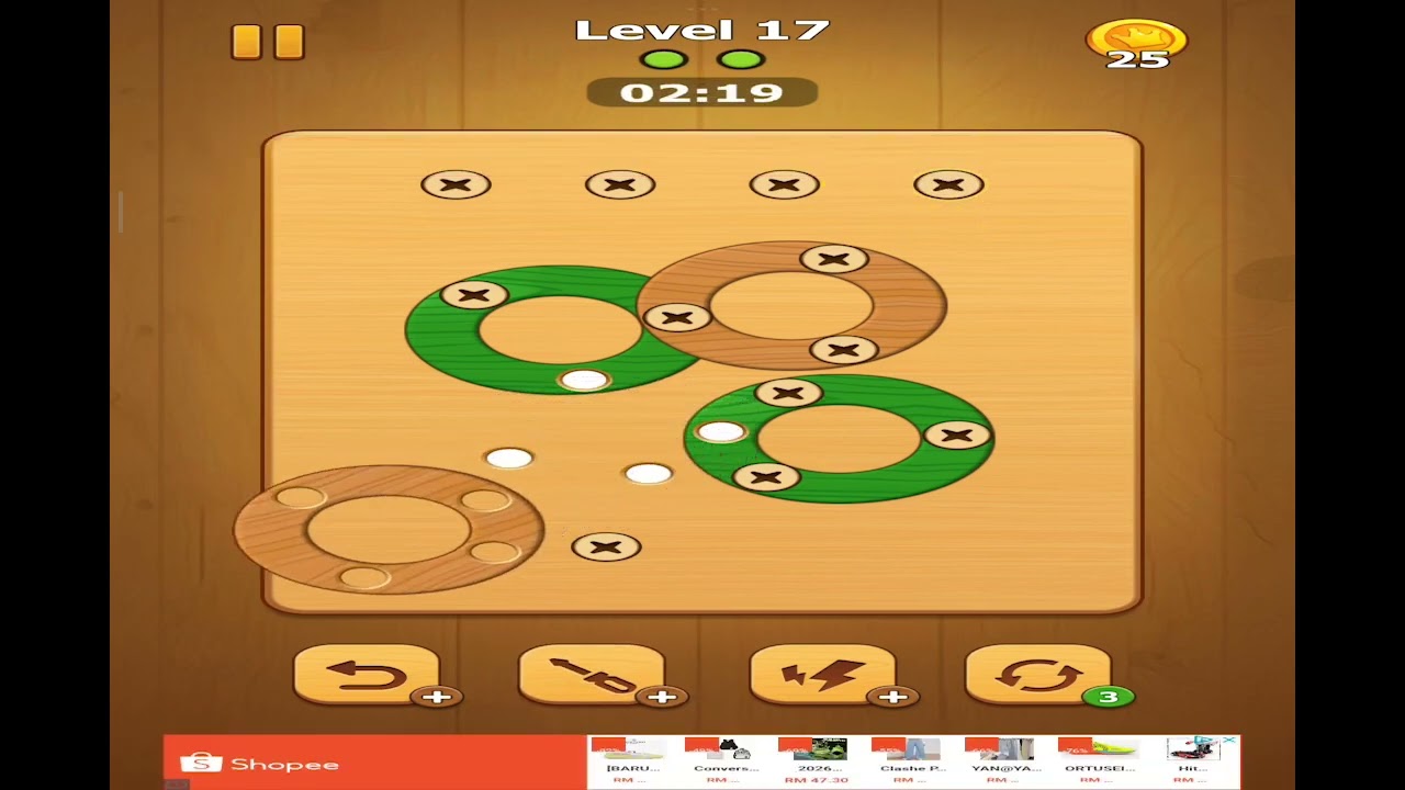 Screw Nuts - Wood Bolts (Fruit Puzzle Games) - Level 11-20