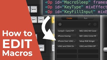 How to edit macros on the ATEM Mini