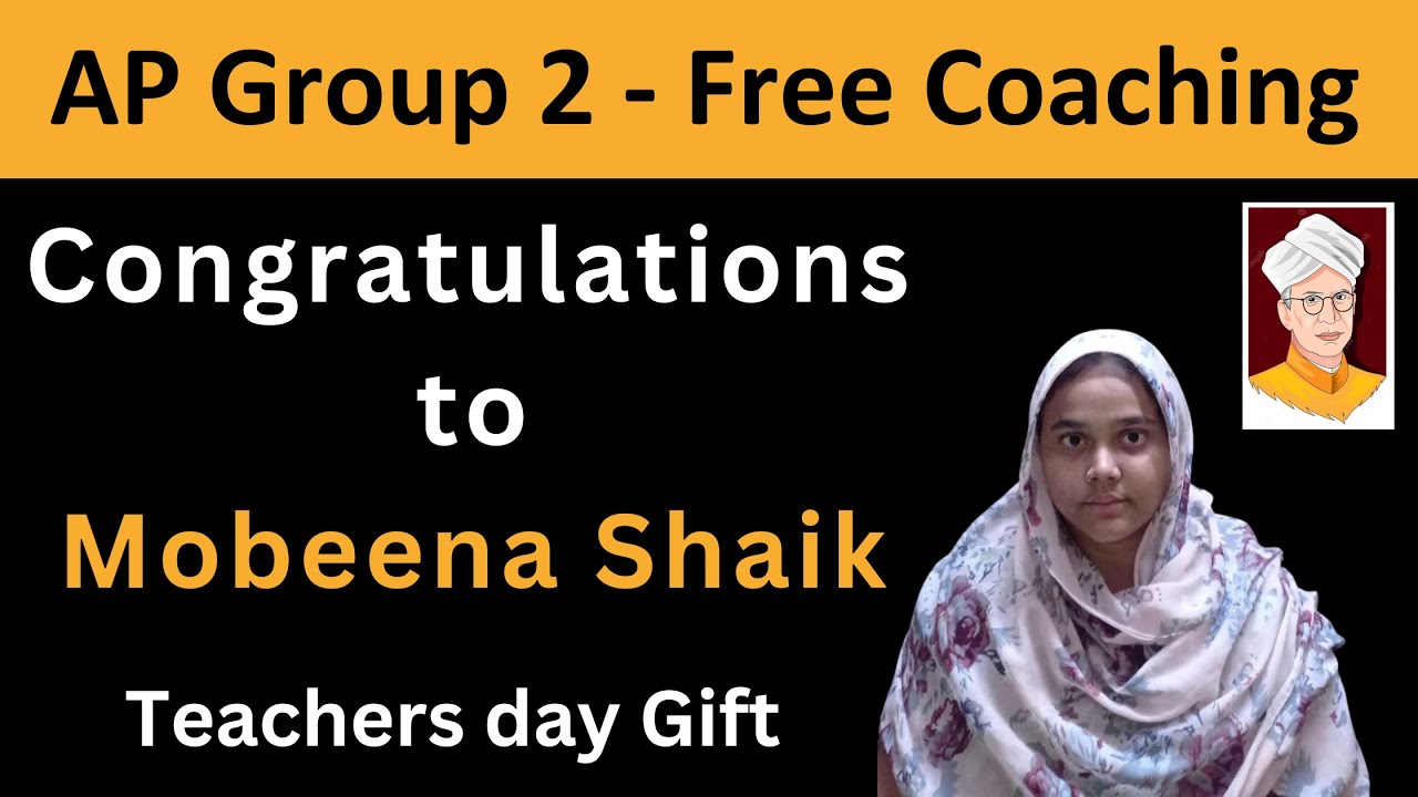 APPSC Group 2 lucky Winner | Mobeena Shiak Garu # ...