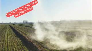 DJI T100 Four Spray Nozzle Effect Test