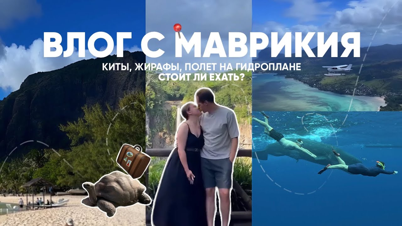 Влог Маврикий | киты, жирафы, водопад, цветные пески и шикарные пляжи