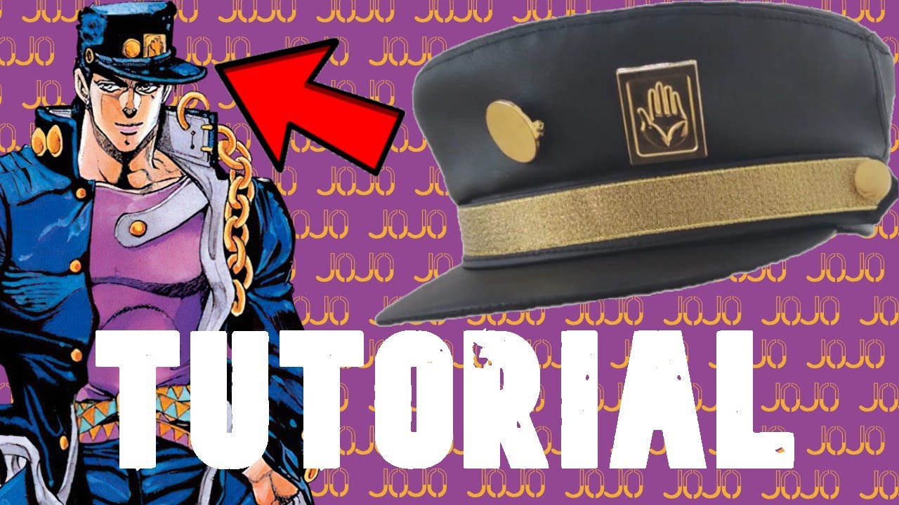 Tutorial, gorra de Jotaro kujo / JoJo's Bizarre Adventures YouTube