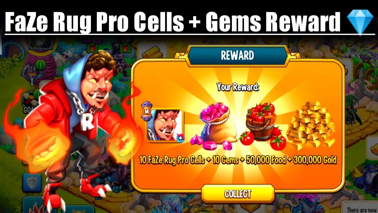 Claim FaZe Rug Pro Cells + Gems Reward from @MonsterLegendsGame # ...