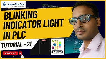 Allen Bradley PLC Training 21 - PLC Program for Blinking Indicator Light | Flashing of Light