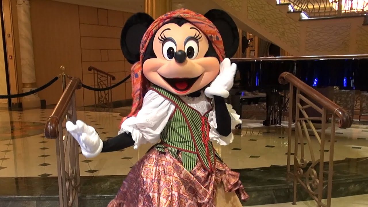 Pirate Minnie Mouse Meets Us on Disney Cruise Line Fantasy for Pirate Night  