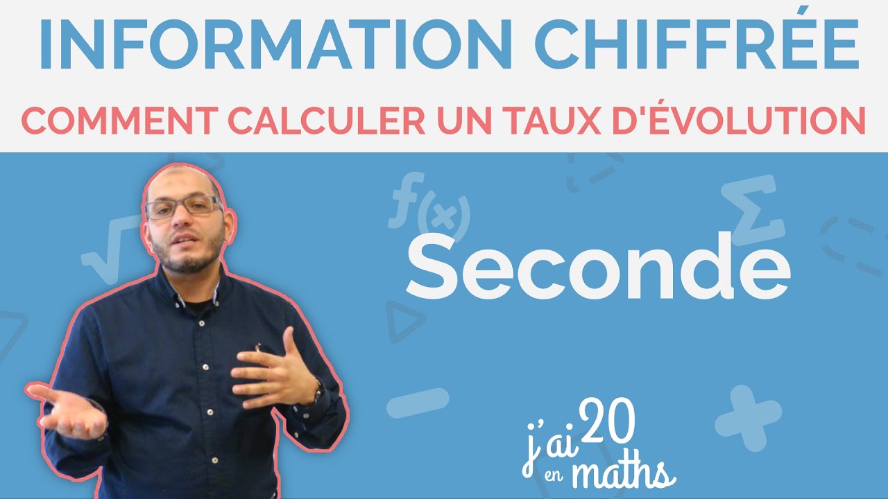 Comment calculer un taux dvolution   Information chiffre   Seconde