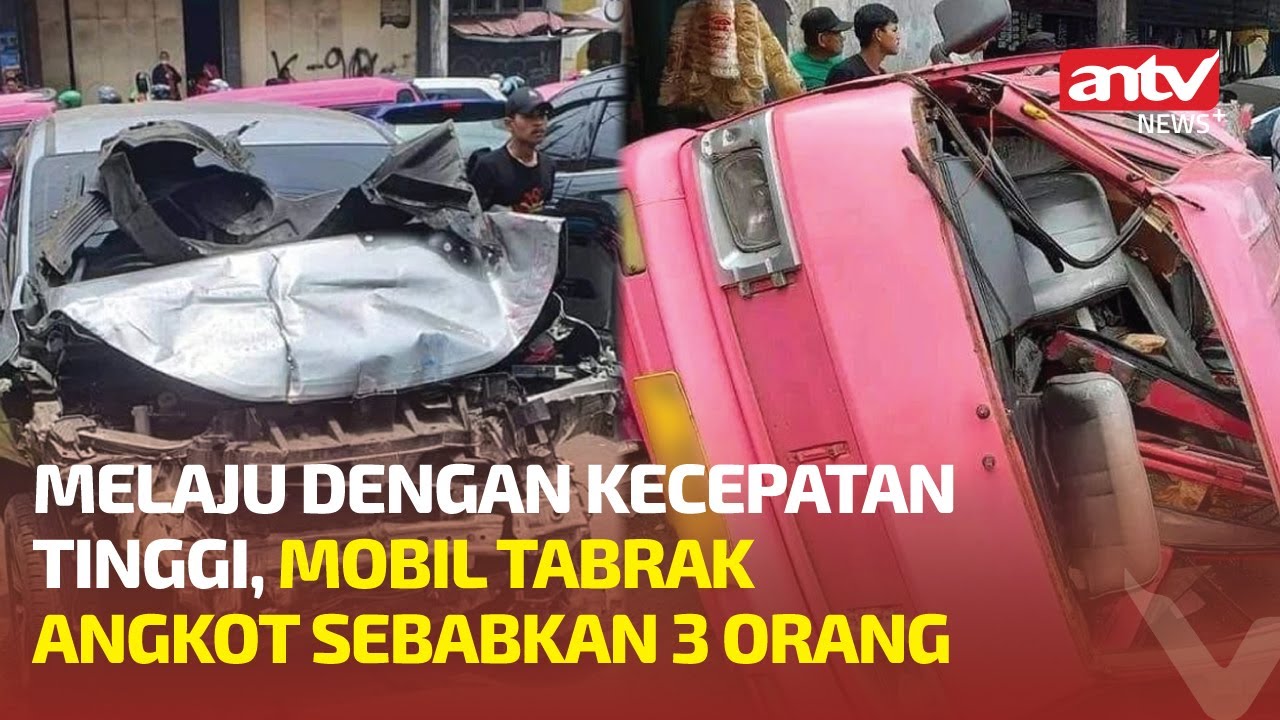 Xpander Tabrak Pembatas Jalan Hingga Angkot ANTV NEWS+ YouTube